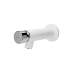 Imagen de Grifería de lavatorio temporizado de pared  Blukit blanca