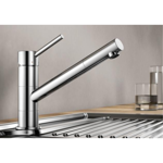 Imagen de Monocomando cocina mesada Vector Bronce cromado