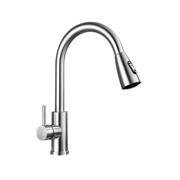 Imagen de Grifería de Cocina Monocomando de mesada pico extraíble Murdock Satinado