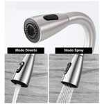 Imagen de Grifería de Cocina Monocomando de mesada pico extraíble Murdock Satinado