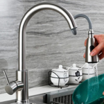 Imagen de Grifería de Cocina Monocomando de mesada pico extraíble Murdock Satinado