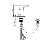 Imagen de Grifería de bidet  Monocomando con transferencia Vector Cromado