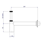 Imagen de Sifón botella Negro Brillante lavatorio Deca