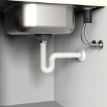 Imagen de Sifón extensible corrugado bco tuerca metalica 72 cm