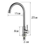 Imagen de Grifo unitario acero mesada DMC