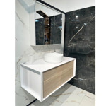 Imagen de Mueble de baño suspendido White Sona 100 cm sin bacha