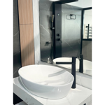 Imagen de Grifería de lavatorio Monocomando alto de mesada Marbella Negro Mate