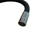 Imagen de Grifería de Cocina Monocomando de pared pico Flexible Negro Murdock Cromado Brillante