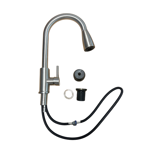 Imagen de Grifería de Cocina Monocomando de mesada pico extraíble Murdock Satinado