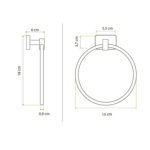 Imagen de Toallero Aro Noar Negro Mate