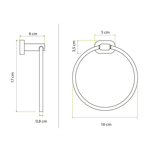 Imagen de Toallero Aro Austin Cromado Brillante