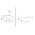 Imagen de Percha simple Austin Cromada Brillante