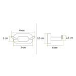 Imagen de Percha doble Austin Cromada Brillante