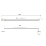Imagen de Toallero barral Austin 60 cm Cromado Brillante