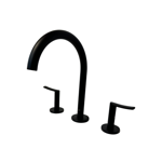 Imagen de Grifería de lavatorio Bimando de mesada Noar negro mate