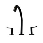 Imagen de Grifería de lavatorio Bimando de mesada Noar negro mate