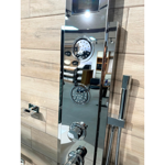 Imagen de Panel de ducha Monocomando Exterior con transferencia, Display, 5 vías Cromado Brillante