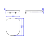 Imagen de Tapa inodoro Slow close Vogue Plus Deca blanca