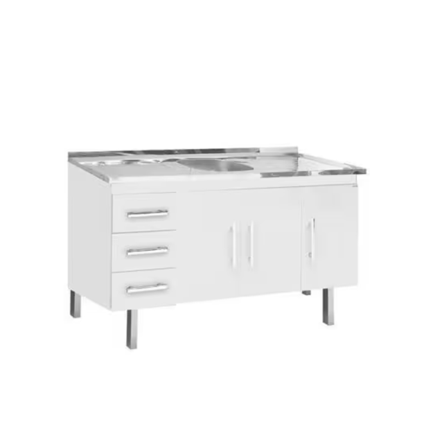 Imagen de Mueble de cocina bajo mesada 140 cm blanco