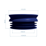 Imagen de Aro base de inodoro larga Smart Blukit