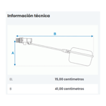 Imagen de Grifo para tanque 1/2" y 3/4" ABS Fortlev