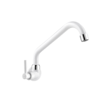 Imagen de Grifo de cocina de pared blanco largo LAGUNE