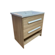 Imagen de Mueble de baño de pie Lucania Oak 80 cm con Bacha de Loza