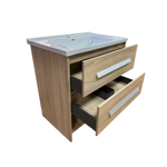 Imagen de Mueble de baño de pie Lucania Oak 80 cm con Bacha de Loza