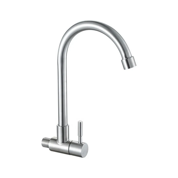 Imagen de Grifo unitario de pared acero satinado DMC