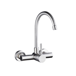 Imagen de Grifería de cocina Monocomando de pared Celtic Gris Satinada