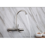 Imagen de Grifería de cocina Monocomando de pared Celtic Gris Satinada