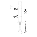 Imagen de Grifería de lavatorio Monocomando Alto de mesada Celtic Satinado