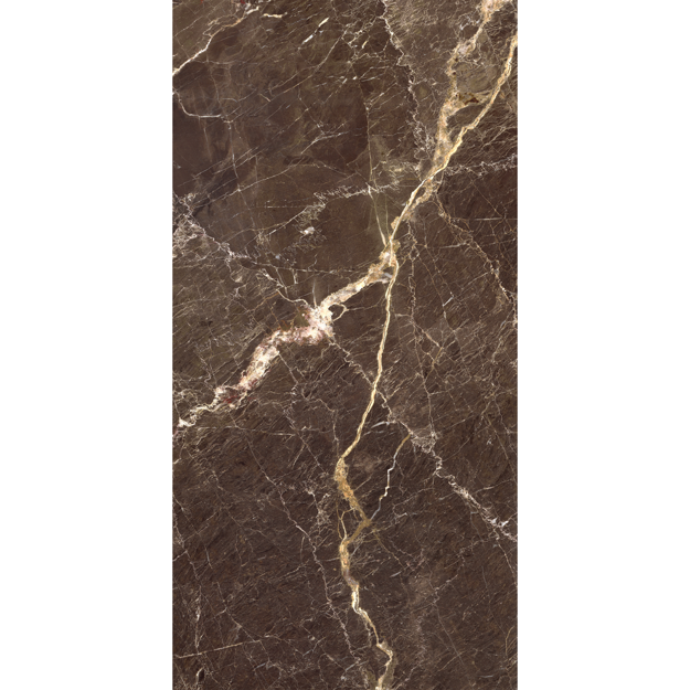 Imagen de Cerámica para piso y pared Marmo Brown Dark 58x120 cm pulido Brillante y rectificada