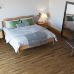 Imagen de Cerámica para piso y pared Pavía Marrón 15x60 cm Mate