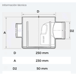 Imagen de Grasera redonda de 250mm x 230mm x 50mm Fortlev