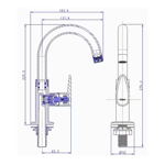 Imagen de Grifo cocina mesa ALLURE DECORE gris mate