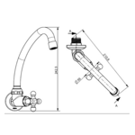 Imagen de Grifo de pared cromo LAGUNE VIQUA