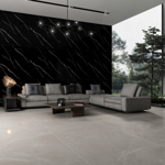 Imagen de Placa de pvc símil mármol Negro 122x244 Cm