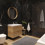 Imagen de Placa de pvc símil mármol Negro 122x244 Cm