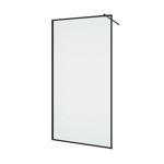 Imagen de Mampara de vidrio fija negra 100x195 cm