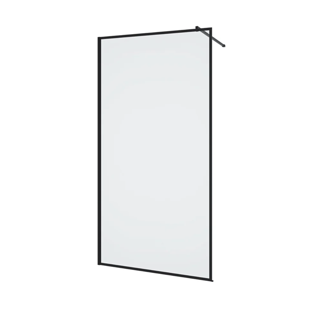 Imagen de Mampara de vidrio fija negra 100x195 cm