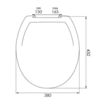 Imagen de Tapa inodoro Oval plástica acolchada Gris