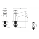 Imagen de Grifería de lavatorio temporizada de mesada Blukit cromo