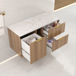 Imagen de Mueble de baño suspendido Caroline 100 cm Catedral sin bacha