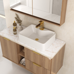 Imagen de Mueble de baño suspendido Caroline 100 cm Catedral sin bacha