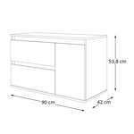 Imagen de Mueble de baño suspendido Adelaida 90 cm Cacau sin bacha