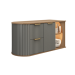 Imagen de Mueble de baño suspendido Tereza Cristina 100 cm Catedral/Avellana sin bacha