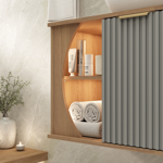 Imagen de Mueble de baño suspendido Tereza Cristina 100 cm Catedral/Avellana sin bacha