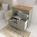 Imagen de Mueble de baño de Pie Julia Verde con Catedral 78cm sin bacha