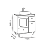 Imagen de Mueble de baño de Pie Julia Verde con Catedral 78cm sin bacha